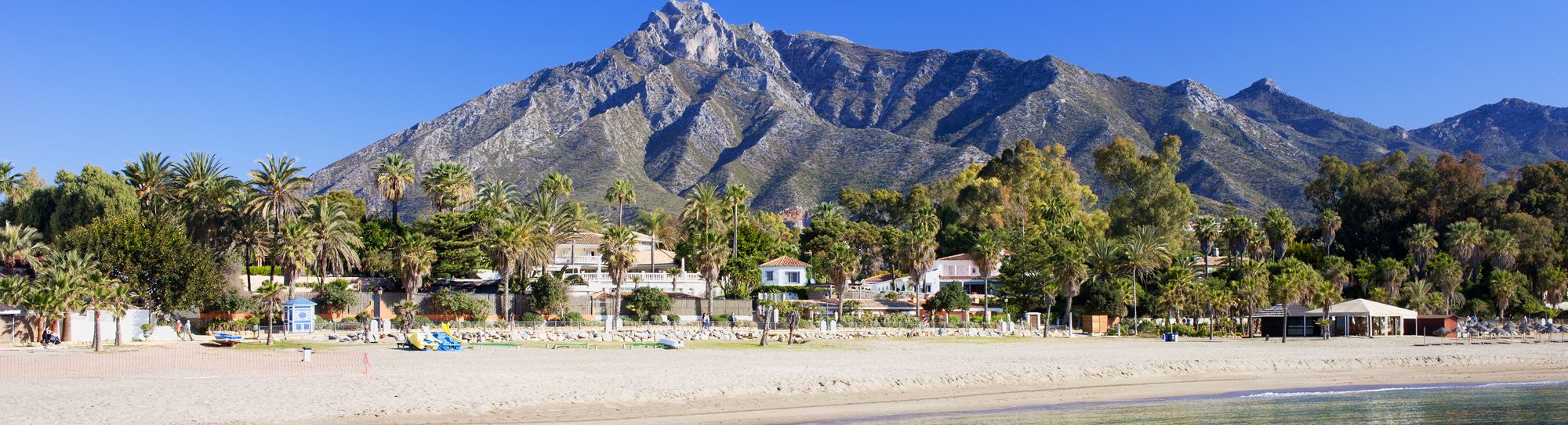 Beach-with-mountains-and-trees